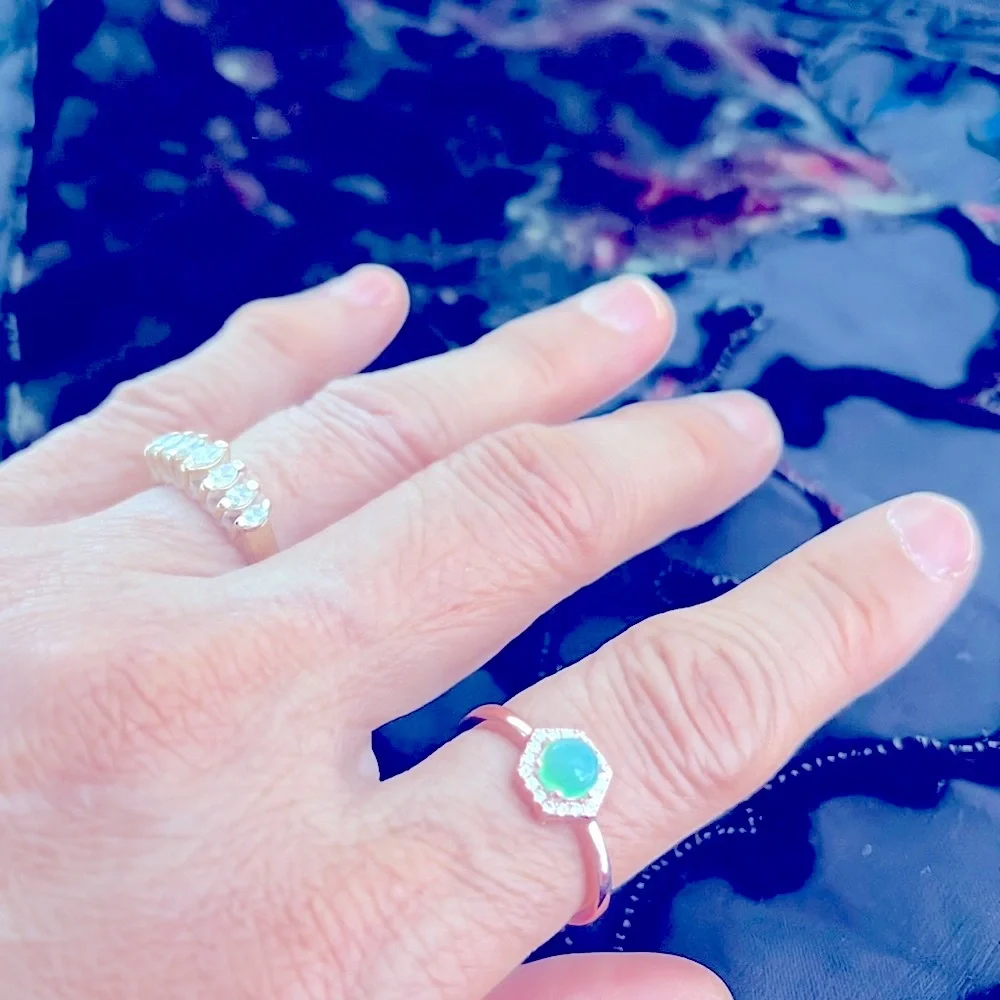 0.5ct Australian Jade 14KGP Ring
